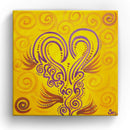 Sonja Ariel von Staden Kunstdruck Leinwand / 20x20 cm Herzbild: Leuchtende Liebeskraft - Kunstdruck