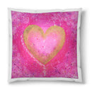 Sonja Ariel von Staden Kunstdruck Kissen / 40x40 cm Herzbild: Liebe ist alles rosa - Kunstdruck