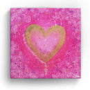 Sonja Ariel von Staden Kunstdruck Leinwand / 20x20 cm Herzbild: Liebe ist alles rosa - Kunstdruck