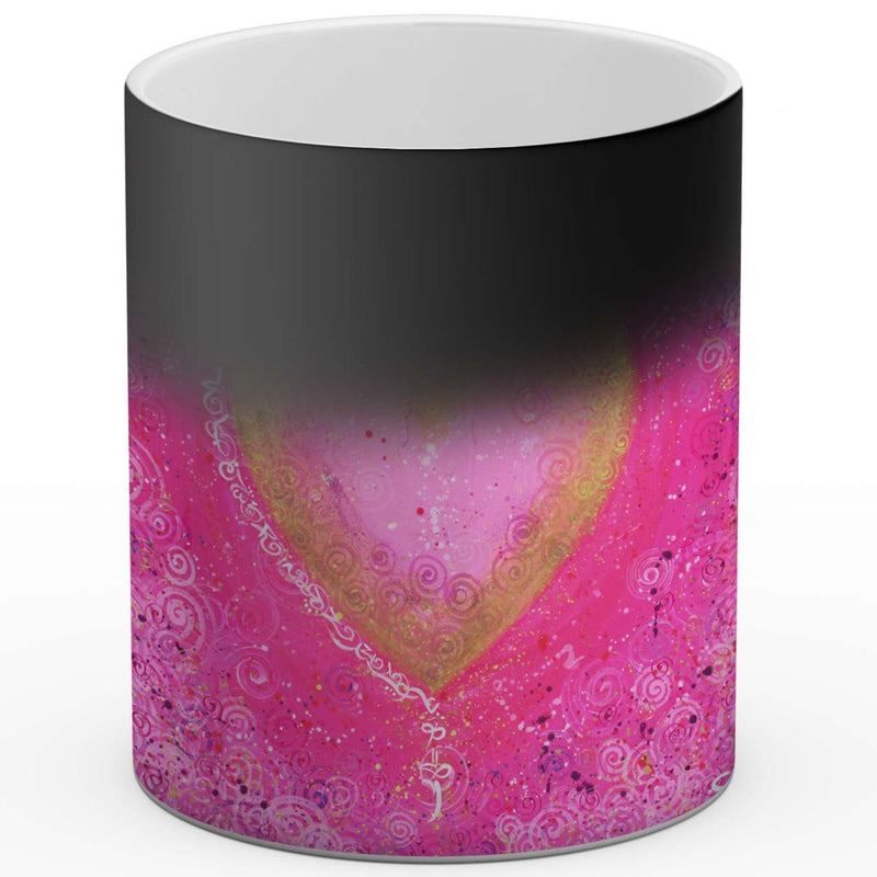 Sonja Ariel von Staden Kunstdruck Tasse / 325 ml (Thermoeffekt) Herzbild: Liebe ist alles rosa - Kunstdruck