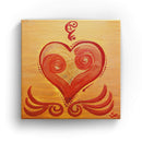 Sonja Ariel von Staden Kunstdruck Herzbild: Liebe ist alles rot braun - Kunstdruck