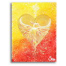 Sonja Ariel von Staden Kunstdruck Leinwand / 40x30 cm Herzbild: Phönix-Herz - Kunstdruck