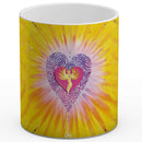 Sonja Ariel von Staden Kunstdruck Tasse / 325 ml (Variation 1) Herzbild: Pure Liebeskraft der Schöpferquelle - Kunstdruck