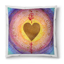 Sonja Ariel von Staden Kunstdruck Kissen / 40x40 cm Herzbild: Regenbogenherz - Kunstdruck