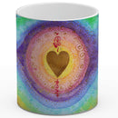 Sonja Ariel von Staden Kunstdruck Tasse / 325 ml Herzbild: Regenbogenherz - Kunstdruck