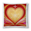 Sonja Ariel von Staden Kunstdruck Kissen / 40x40 cm Herzbild: SchöpfungsLicht Macht des Herzens - Kunstdruck