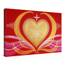 Sonja Ariel von Staden Kunstdruck Leinwand / 30x20 cm Herzbild: SchöpfungsLicht Macht des Herzens - Kunstdruck