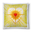 Sonja Ariel von Staden Kunstdruck Kissen / 40x40 cm Herzbild: Sonnenherz - Kunstdruck
