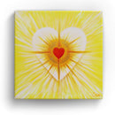 Sonja Ariel von Staden Kunstdruck Leinwand / 20x20 cm Herzbild: Sonnenherz - Kunstdruck