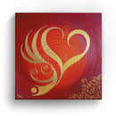 Sonja Ariel von Staden Kunstdruck Leinwand / 20x20 cm Herzbild: Tiefe Liebe - Kunstdruck