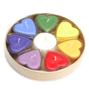 aqasha® Kerze Herzförmige Teelichter Chakra