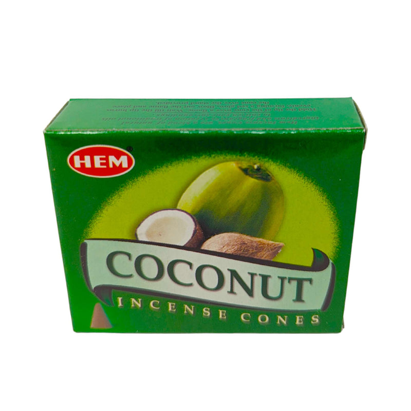 HEM Coconut, Kokosnuss Räucherkegel, 10 Kegel, 3cm, Brenndauer 20min
