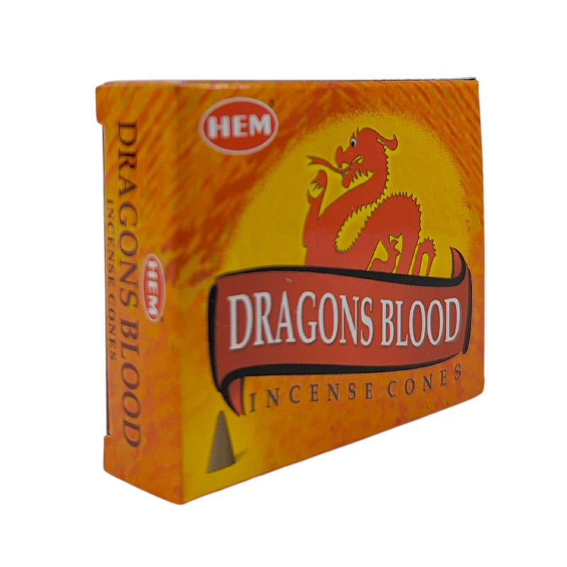 HEM Dragons Blood, Drachenblut Räucherkegel, 10 Kegel, 3cm, Brenndauer 20min