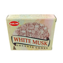 HEM White Musk, Weißer Moschus Räucherkegel, 10 Kegel, 3cm, Brenndauer 20min