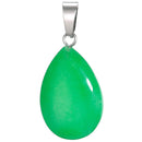 aqasha® Anhänger Jade - Halskette - Tropfen (2,5x1,6 cm)