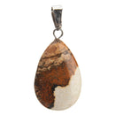 aqasha® Anhänger Jaspis - Halskette - Tropfen (2,5x1,6 cm)