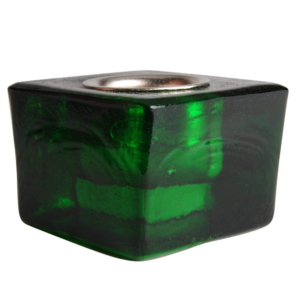 aqasha® Kerzenhalter - Glas - Herzchakra - grün (4,5x3,5 cm, Öffnung: Ø = 2,2 cm)