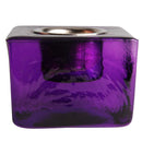 aqasha® Kerzenhalter - Glas - Kronenchakra - violett (4,5x3,5 cm, Öffnung: Ø = 2,2 cm)