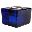 aqasha® Kerzenhalter - Glas - Stirnchakra - dunkelblau (4,5x3,5 cm, Öffnung: Ø = 2,2 cm)