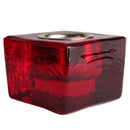 aqasha® Kerzenhalter - Glas - Wurzelchakra - rot (4,5x3,5 cm, Öffnung: Ø = 2,2 cm)