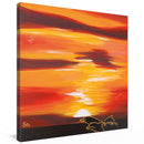 Sonja Ariel von Staden Kunstdruck Leinwand / 20x20 cm Kraftbild: Abendfeuer - Kunstdruck