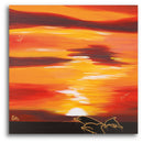 Sonja Ariel von Staden Kunstdruck Poster / 50x50 cm Kraftbild: Abendfeuer - Kunstdruck