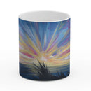 Sonja Ariel von Staden Kunstdruck Tasse / 325 ml Kraftbild: Abendleuchten - Himmelbild - Kunstdruck