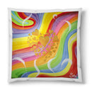 Sonja Ariel von Staden Kunstdruck Kissen / 40x40 cm Kraftbild: Dein Schutzengel erinnert dich - Liebe - Kunstdruck