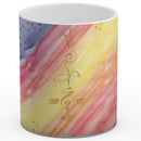 Sonja Ariel von Staden Kunstdruck Tasse / 325 ml (Variation 1) Kraftbild: Engel-HeilerBild - Glück und Selbstliebe - Kunstdruck