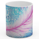 Sonja Ariel von Staden Kunstdruck Tasse / 325 ml Kraftbild: Engelfeder der Liebe und Klarheit - Kunstdruck