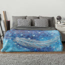 Sonja Ariel von Staden Kunstdruck Decke / 150x100 cm Kraftbild: Engelfeder der Sternenklarheit - Kunstdruck