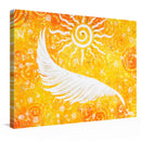 Sonja Ariel von Staden Kunstdruck Leinwand / 40x30 cm Kraftbild: Engelfeder Sonnenkraft - Kunstdruck