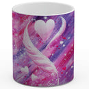 Sonja Ariel von Staden Kunstdruck Tasse / 325 ml (Variation 1) Kraftbild: Engelfedern der Selbstliebe - Kunstdruck