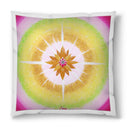 Sonja Ariel von Staden Kunstdruck Kissen / 40x40 cm Kraftbild: Herzchakra Lotus - Kunstdruck