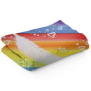 Sonja Ariel von Staden Kunstdruck Decke / 150x100 cm Kraftbild: Kleine Regenbogen-Feder - Kunstdruck