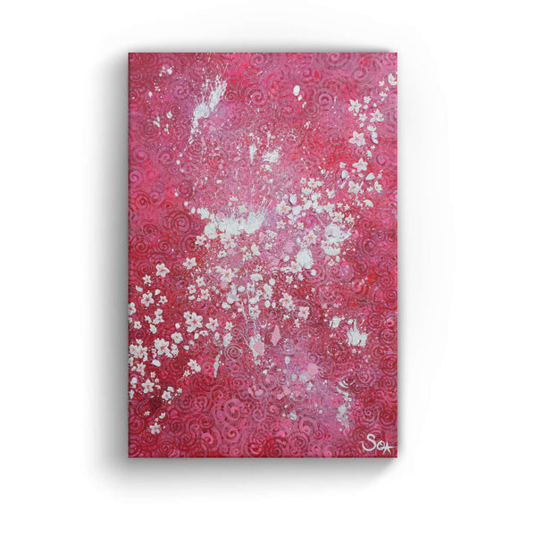 Sonja Ariel von Staden Kunstdruck Leinwand / 30x20 cm Kraftbild: Mandelblüten im Wind - Kunstdruck
