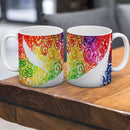 Sonja Ariel von Staden Kunstdruck Tasse / 325 ml Kraftbild: Regenbogen-Engelfeder - Kunstdruck