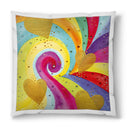 Sonja Ariel von Staden Kunstdruck Kissen / 40x40 cm Kraftbild: Regenbogen Liebesenergie - Kunstdruck