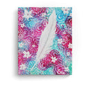 Sonja Ariel von Staden Kunstdruck Leinwand / 40x30 cm Kraftbild: Zarte Mandelblüten-Feder - Kunstdruck