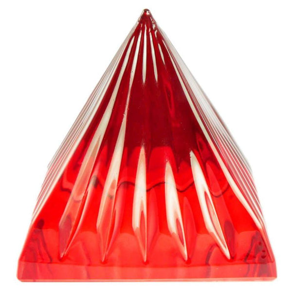 Malkiel Dietrich Deko Kristall Pyramide Rot - Lichtfrequenz „Uriel“ - Tatkraft, Blockadenlösung, Konzentration