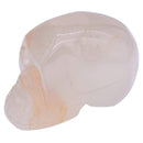 aqasha® Edelstein Kristallschädel Achat beige