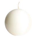 aqasha® Kugelkerze - Paraffin - gelackt - weiß (Ø = 8cm)