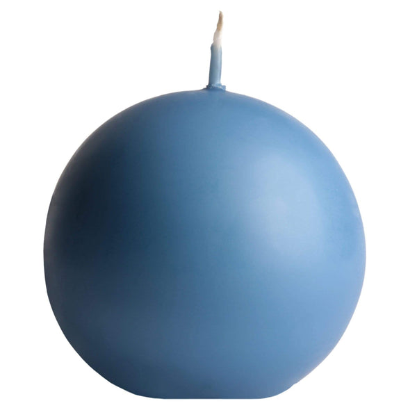 aqasha® Kugelkerze - Paraffin - getaucht - blau (Ø = 8cm)