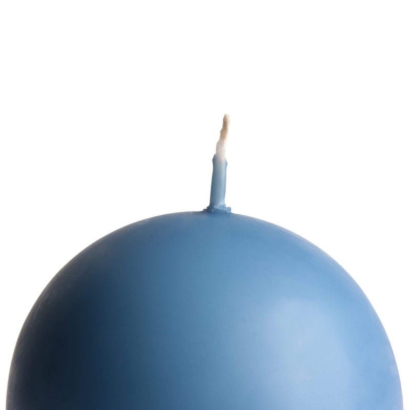 aqasha® Kugelkerze - Paraffin - getaucht - blau (Ø = 8cm)