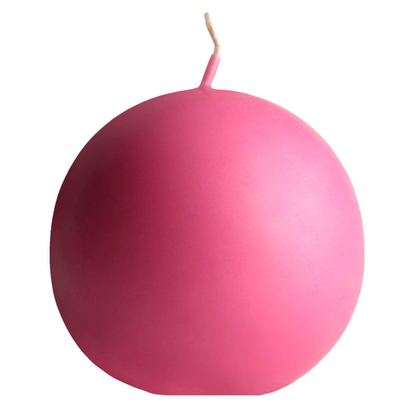 aqasha® Kugelkerze - Paraffin - getaucht - pink (Ø = 8cm)