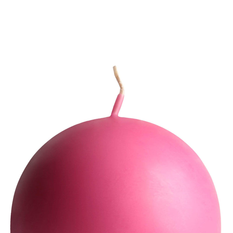 aqasha® Kugelkerze - Paraffin - getaucht - pink (Ø = 8cm)