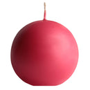 aqasha® Kugelkerze - Paraffin - getaucht - rot (Ø = 8cm)