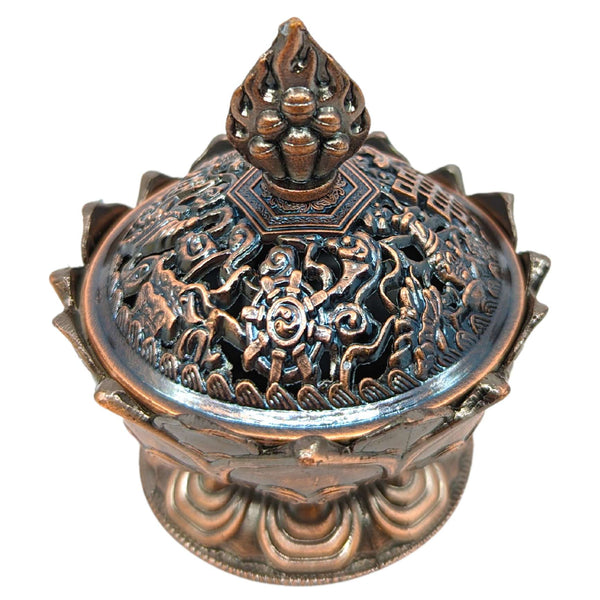 Incense holder Lotus bronze