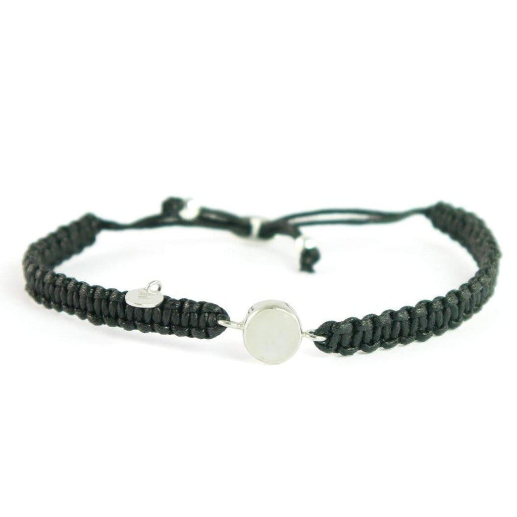 Makramee Armband mit Labradorit (0,8 cm)