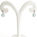 aqasha® Larimar & Topas - Ohrschmuck (1,3x1,1 cm)